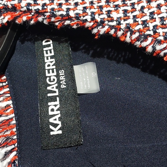 Karl Lagerfeld Paris v-neck sleeveless tweed dress women's US size 10 - Picture 5 of 8